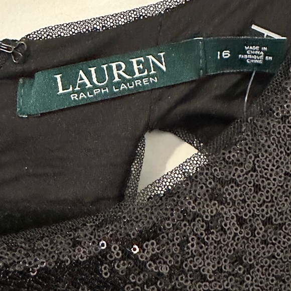 Lauren by Ralph Lauren Evening Gown- Black Sequin and Ivory - Picture 3 of 9